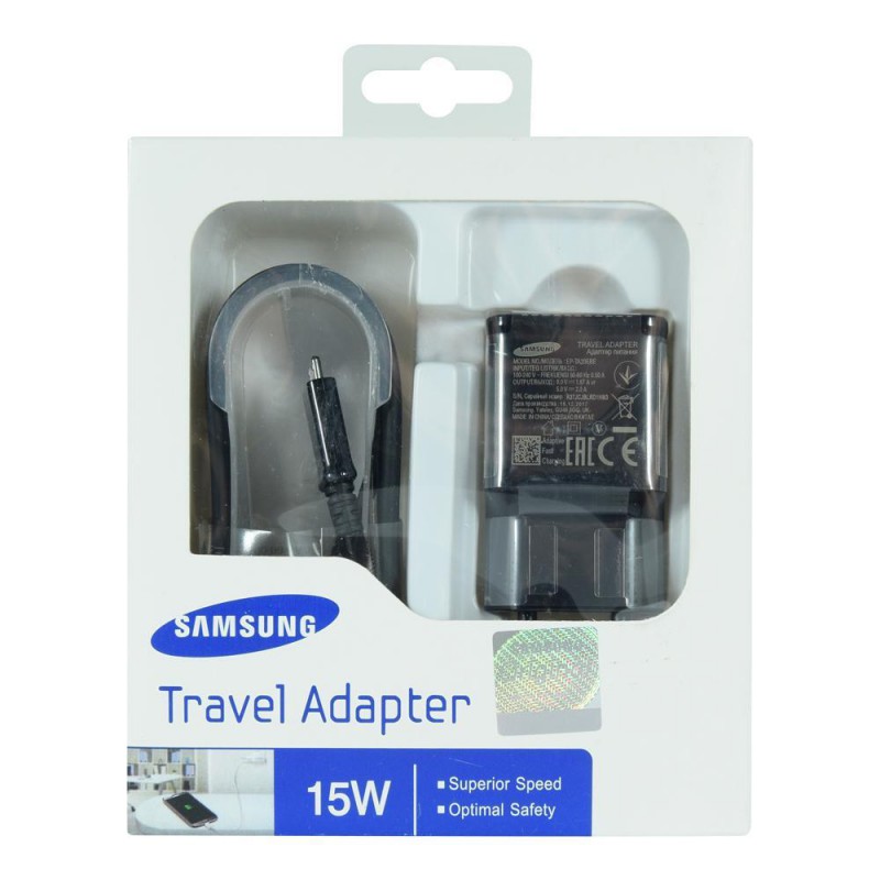 Samsung EP-TA20EBE + Micro USB 1,5M Fast Charge BL
