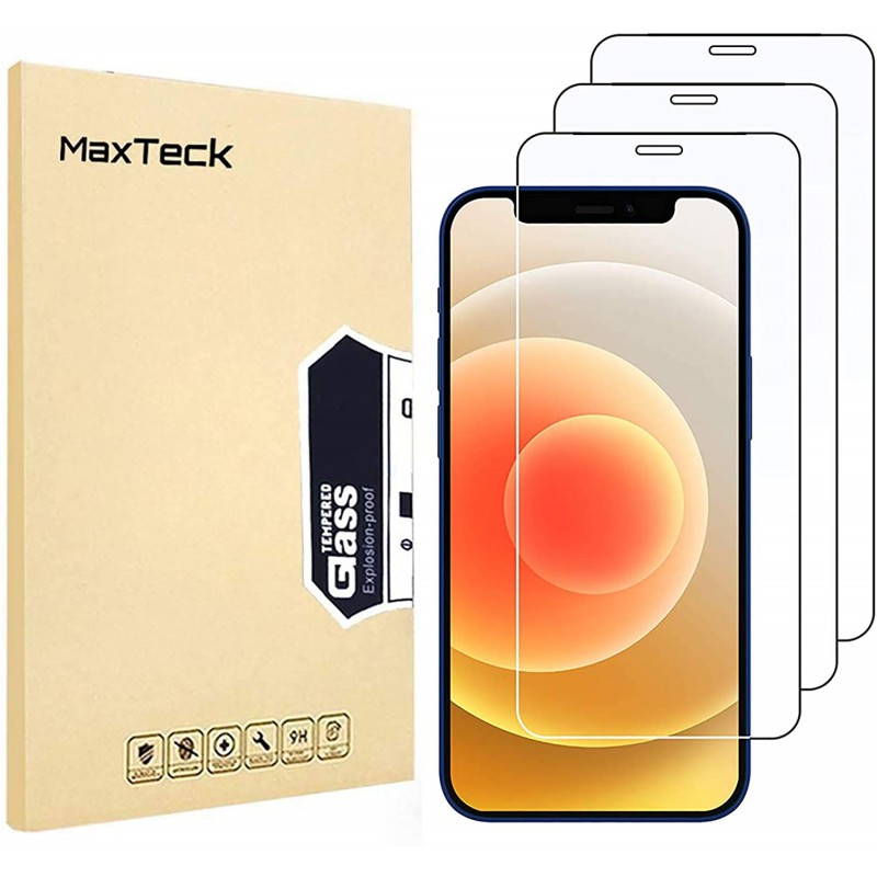 Szkło Hartowane MaxTeck iPhone X Pakiet 3 sztuki