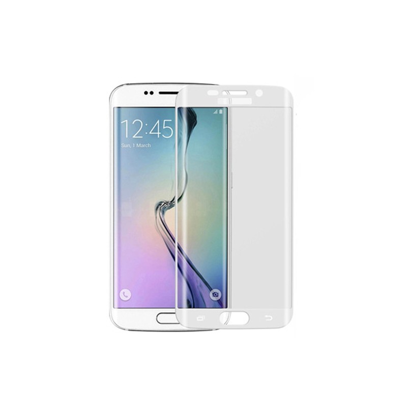 Szkło Hartowane Samsung S6 EDGE biały