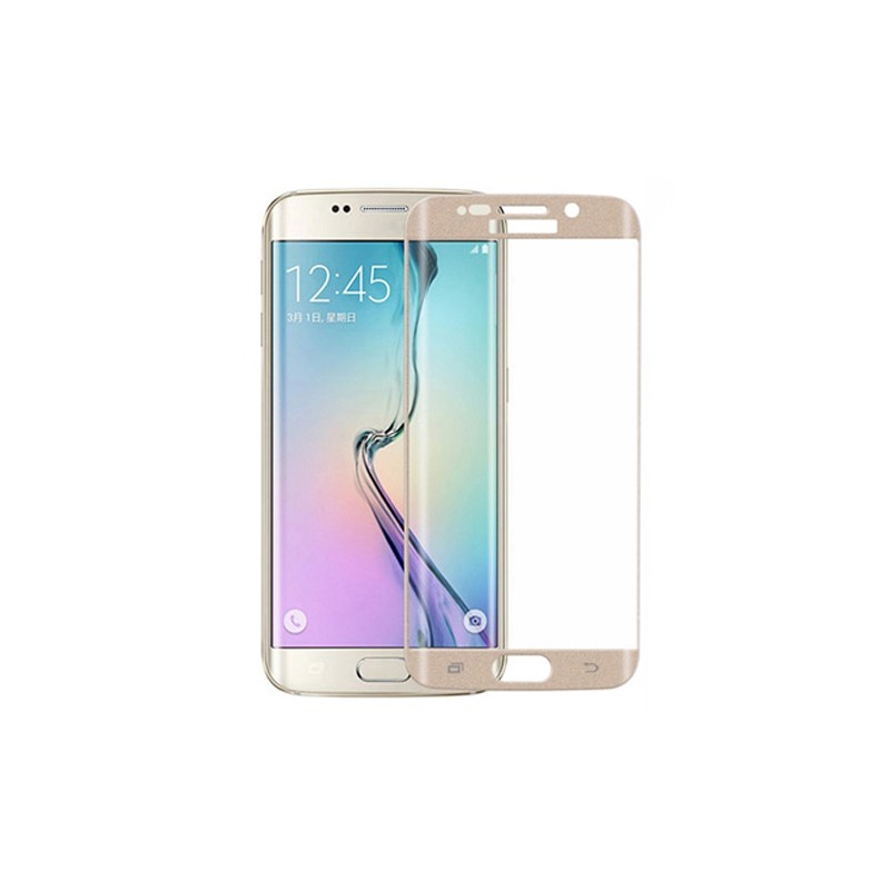 Szkło Hartowane Samsung S6 EDGE złoty
